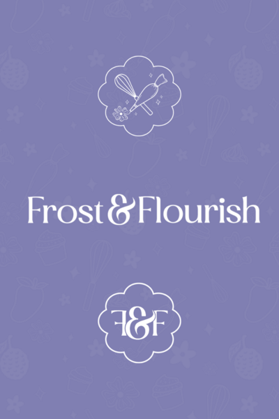 Logo design for Frost and Flourish, a Washington DC Cake Bakery and Patisserie