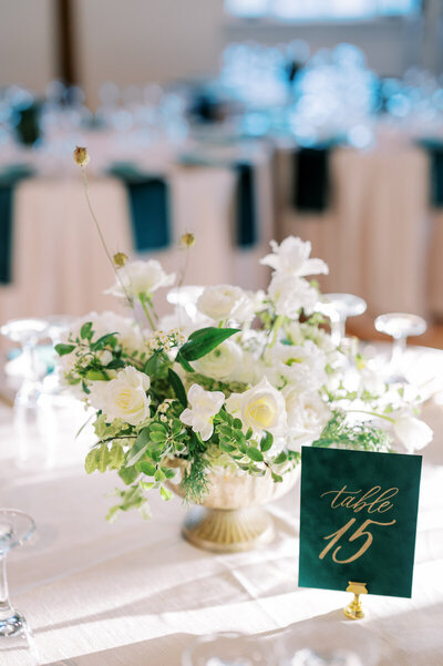 Light and airy wedding invitation suite with custom calligraphy
