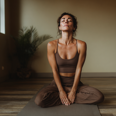 u4771295435_A_white_woman_sits_back_on_her_heels_post-yoga_on_7895db81-3aaf-472b-a379-c828395a69d8_0