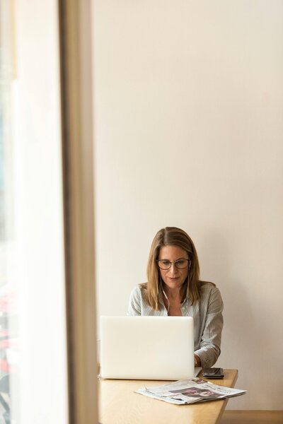Woman on computer