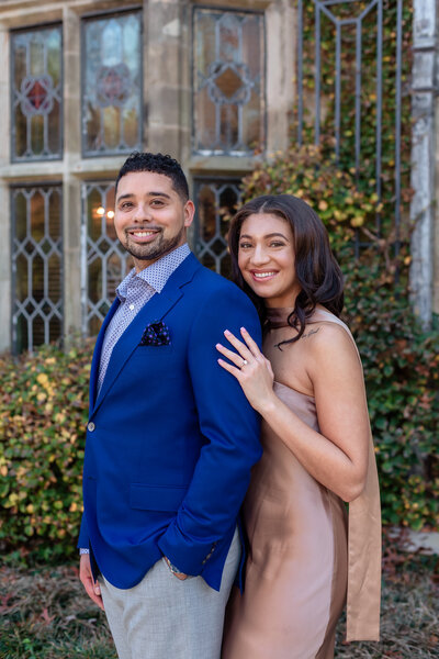 Virginia engagement session at beautiful mansion