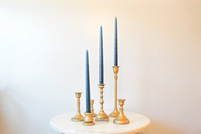 TE Inventory-Gold Metal Assorted Taper Candle Bases 110