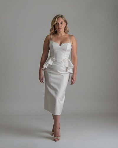Midi wedding dress wholesale designer