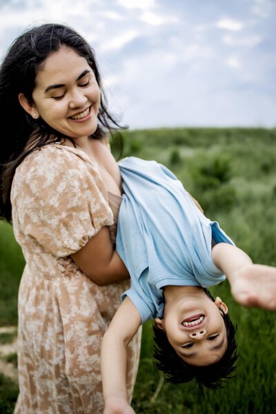 mom and son from the colony, exas