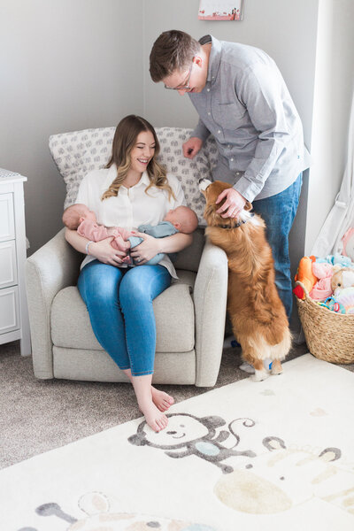 A pregnant mother at her studio maternity session in Centennial, Colorado