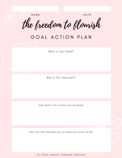 Goal Setting Action Plans
