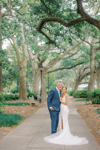 Jennifer + Christophers elopement at Forsyth Park in Savannah