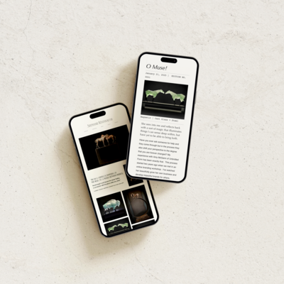Stephanie Revennaugh - Mobile Website Mockup on Stone