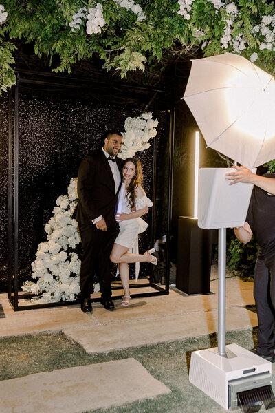 floral photo booth backdrop