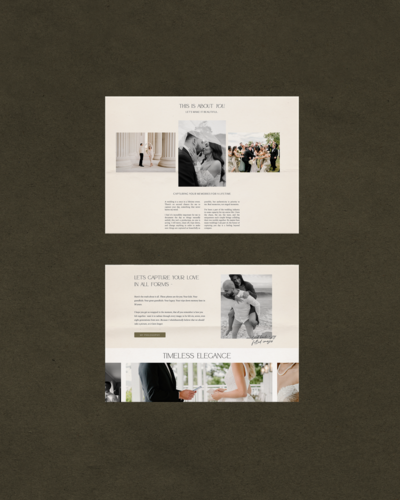A showit website mockup for photographer