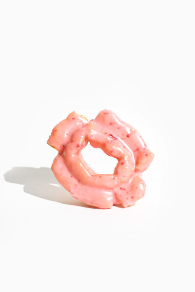 Pink Donut with White Background - Daylight Donuts
