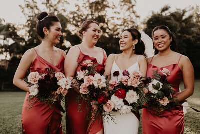 Sunshine Coast wedding florist Bloom & Bush creates romantic and feminine bridal bouquets for Sunshine Coast weddings