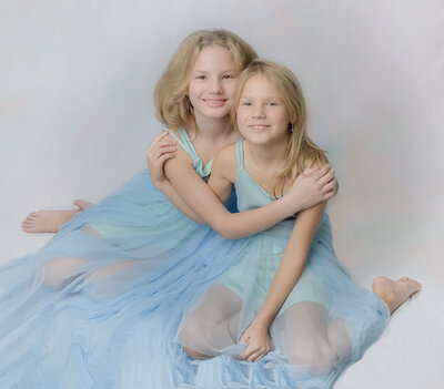 Small family portrait in home  studio like setting in McKinney, TX.