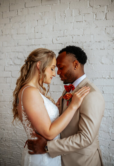 phoenix arizona bride and groom  embrace