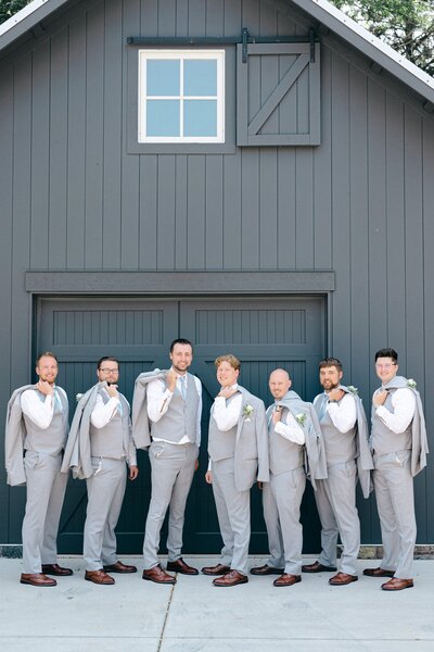 Minnesota Wedding Groomsmen Photography at Redeemed Farm