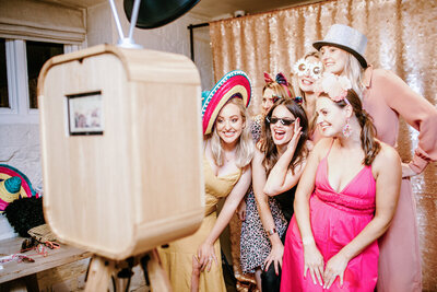 THE retro wooden photo booth for weddings, corporate events and birthdays, ideal for email and data capture, unlimited prints and studio quality lighting