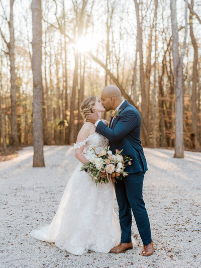 bride and groom fall wedding