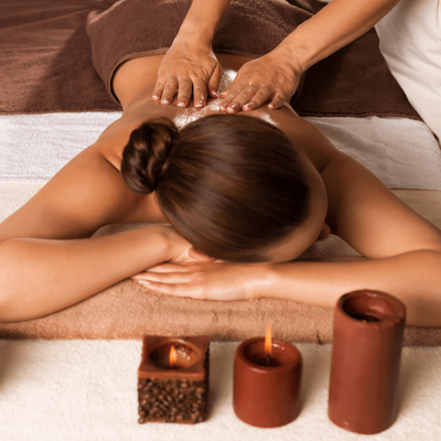Woman getting massage at North Shore Wellness Center Kauai
