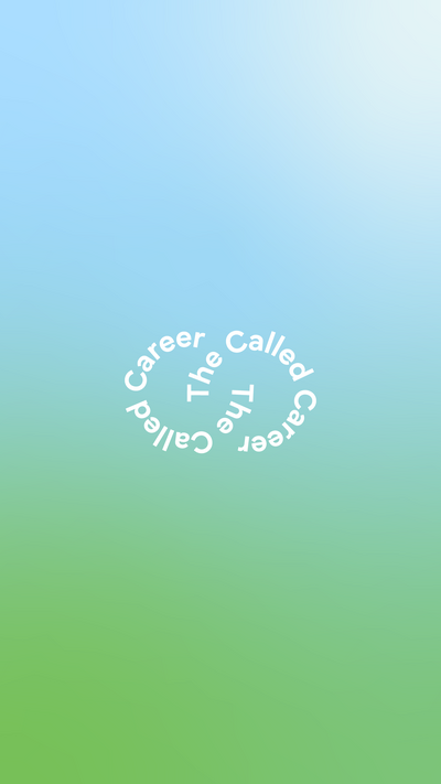 The Called Career white logo on a blue and green gradient background