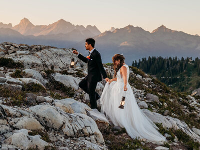 Romantic elopement at Mount Rainier, Washington