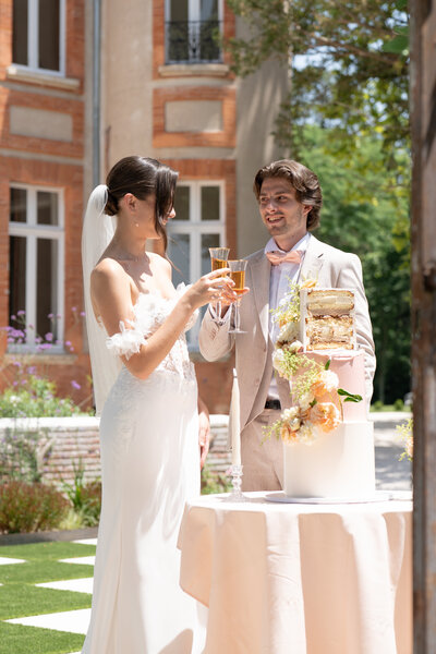 First look mariage en haute garonne dans un chateau d'exception 