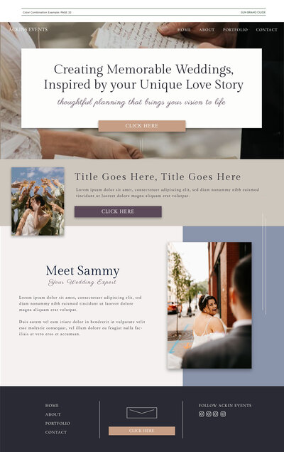 graphics and website layout display of project