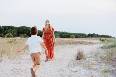 Family photos on the beach in Jacksonville, Florida