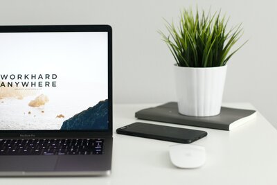 Website on a computer
