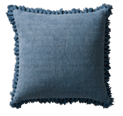 Blue Linen Pillow 