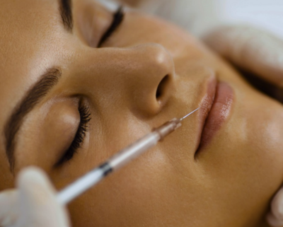 woman receiving lip filler botox dublin
