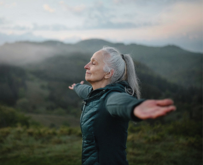 Older woman in nature