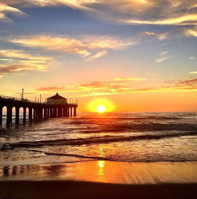 Sunset with a pier