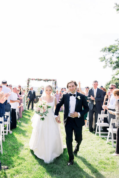 outdoor ceremony exit in Upstate New York