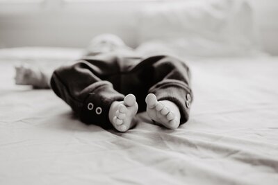 Foto met de voetjes van een pasgeboren baby in Ede