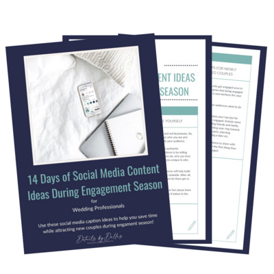 Social media content ideas for engagement season