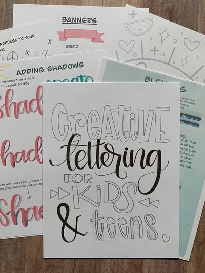 Creative lettering for kid's and teens