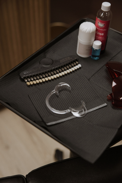 Professional makeup case filled with products
