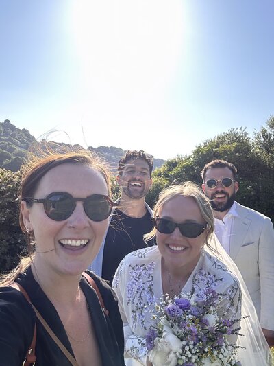 Amy & Nick posing with couple