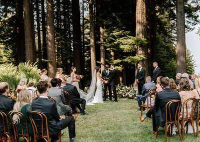 Ceremony at Mountain Terrace in Woodside.