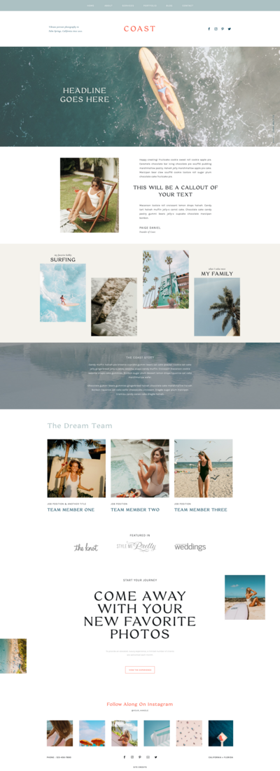 Coast Showit Template by Salt and Spruce Co_About