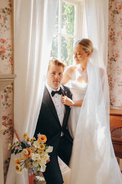 a bride and groom exchange teary vows during a first