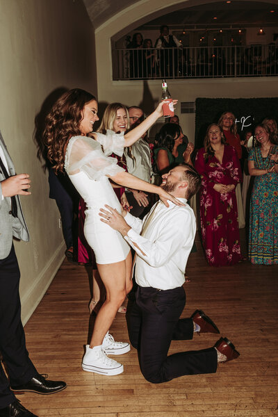 Abby giving rock on symbol