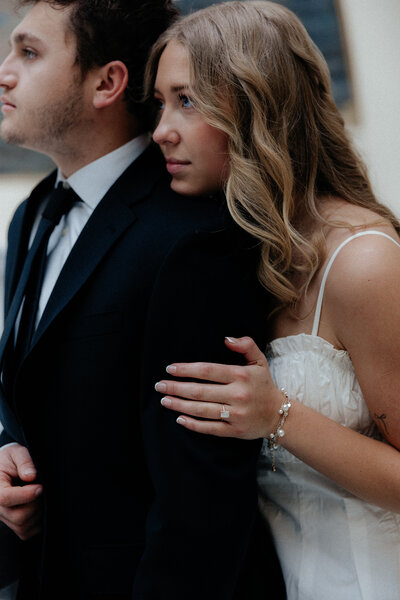 Classy engagement session at the Utah capitol building. 