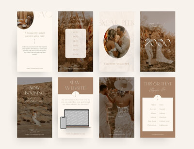 Instagram templates voor bruiloftfotografen