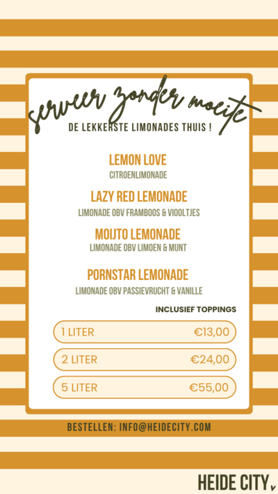HEIDE CITY limonade bestellen per liter