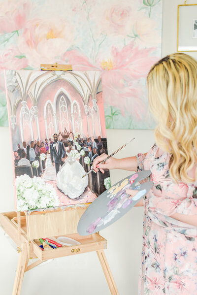 Headshot of Live Wedding Painter By Brittany Branson