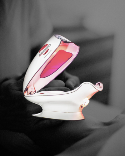 Hands giving a face lymphatic drainage massage to a man