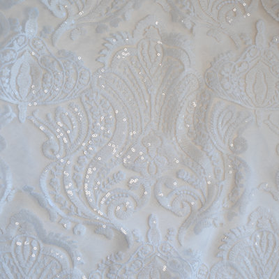 Ivory lace medallion overlay