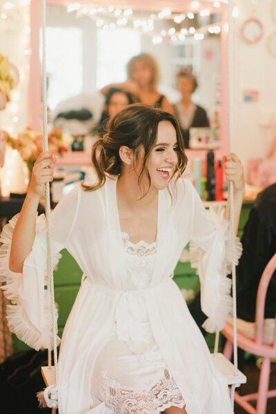 Bride Getting Ready for Wedding Day