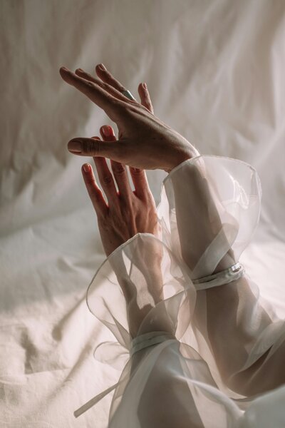 Delicate hands doing artistic movements